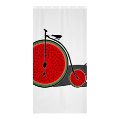 Watermelon Bicycle  Shower Curtain 36  X 72  (stall)  by Valentinaart