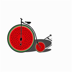 Watermelon Bicycle  Small Garden Flag (two Sides) by Valentinaart