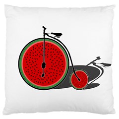 Watermelon Bicycle  Large Cushion Case (one Side) by Valentinaart