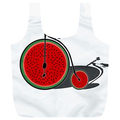 Watermelon Bicycle  Full Print Recycle Bags (l)  by Valentinaart