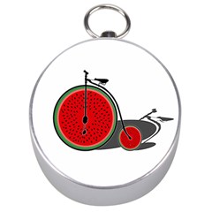 Watermelon Bicycle  Silver Compasses by Valentinaart