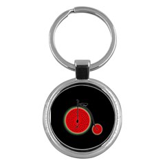 Watermelon Bicycle  Key Chains (round)  by Valentinaart