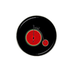 Watermelon Bicycle  Hat Clip Ball Marker by Valentinaart