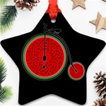 Watermelon bicycle  Star Ornament (Two Sides) Front