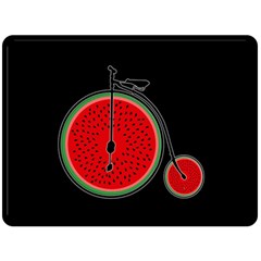 Watermelon Bicycle  Fleece Blanket (large)  by Valentinaart