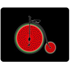 Watermelon Bicycle  Fleece Blanket (medium)  by Valentinaart