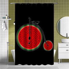 Watermelon Bicycle  Shower Curtain 48  X 72  (small)  by Valentinaart