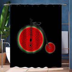 Watermelon Bicycle  Shower Curtain 60  X 72  (medium)  by Valentinaart