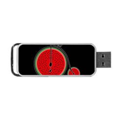 Watermelon Bicycle  Portable Usb Flash (one Side) by Valentinaart