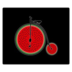 Watermelon Bicycle  Double Sided Flano Blanket (small)  by Valentinaart