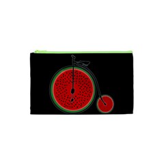 Watermelon Bicycle  Cosmetic Bag (xs) by Valentinaart