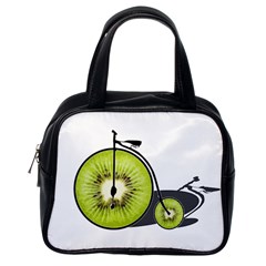 Kiwi Bicycle  Classic Handbags (one Side) by Valentinaart