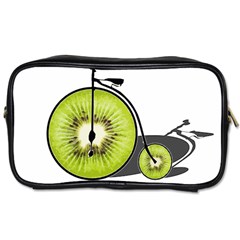 Kiwi Bicycle  Toiletries Bags by Valentinaart