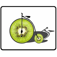 Kiwi Bicycle  Fleece Blanket (medium)  by Valentinaart