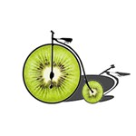 Kiwi bicycle  Deluxe Canvas 14  x 11  14  x 11  x 1.5  Stretched Canvas