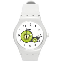 Kiwi Bicycle  Round Plastic Sport Watch (m) by Valentinaart