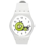 Kiwi bicycle  Round Plastic Sport Watch (M) Front