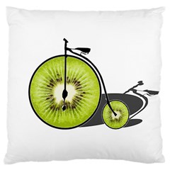 Kiwi Bicycle  Large Cushion Case (one Side) by Valentinaart