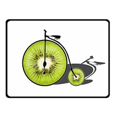 Kiwi Bicycle  Double Sided Fleece Blanket (small)  by Valentinaart