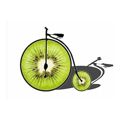 Kiwi Bicycle  Double Sided Flano Blanket (mini)  by Valentinaart