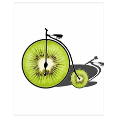 Kiwi Bicycle  Drawstring Bag (small) by Valentinaart