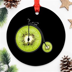 Kiwi Bicycle  Ornament (round) by Valentinaart