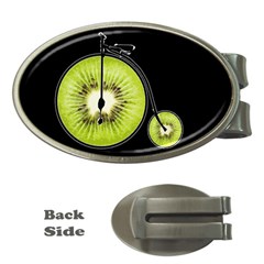 Kiwi Bicycle  Money Clips (oval)  by Valentinaart