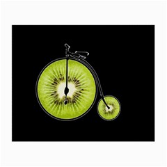 Kiwi Bicycle  Small Glasses Cloth (2-side) by Valentinaart