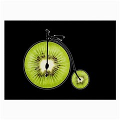 Kiwi Bicycle  Large Glasses Cloth by Valentinaart