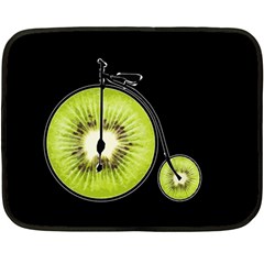 Kiwi Bicycle  Double Sided Fleece Blanket (mini)  by Valentinaart