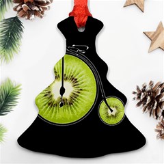 Kiwi Bicycle  Christmas Tree Ornament (two Sides) by Valentinaart