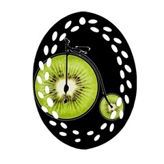 Kiwi Bicycle  Ornament (oval Filigree) by Valentinaart