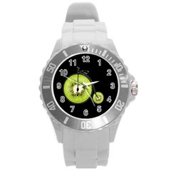 Kiwi Bicycle  Round Plastic Sport Watch (l) by Valentinaart