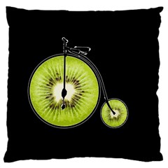 Kiwi Bicycle  Large Cushion Case (one Side) by Valentinaart