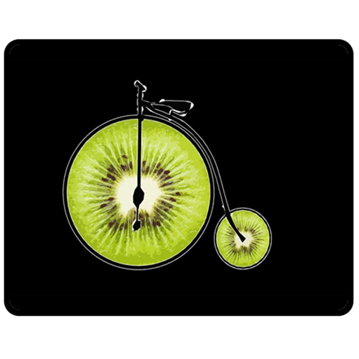 Kiwi bicycle  Double Sided Fleece Blanket (Medium) 