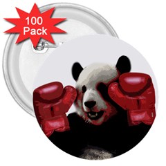 Boxing Panda  3  Buttons (100 Pack)  by Valentinaart