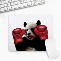 Boxing Panda  Large Mousepads by Valentinaart