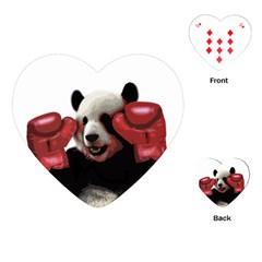 Boxing Panda  Playing Cards (heart)  by Valentinaart