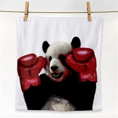 Boxing Panda  Face Towel by Valentinaart