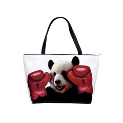 Boxing Panda  Shoulder Handbags by Valentinaart