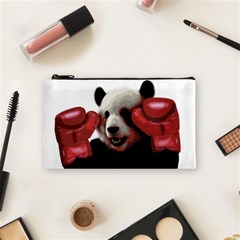 Boxing Panda  Cosmetic Bag (small)  by Valentinaart