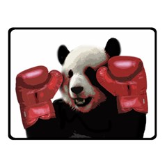 Boxing Panda  Fleece Blanket (small) by Valentinaart