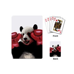 Boxing Panda  Playing Cards (mini)  by Valentinaart