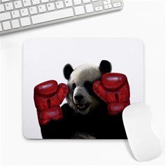 Boxing Panda  Large Mousepads by Valentinaart