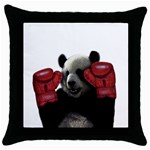 Boxing panda  Throw Pillow Case (Black) Front