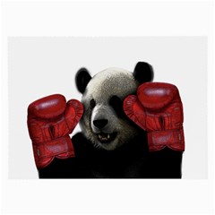 Boxing Panda  Large Glasses Cloth by Valentinaart