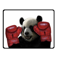 Boxing Panda  Fleece Blanket (small) by Valentinaart