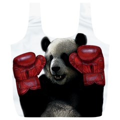 Boxing Panda  Full Print Recycle Bags (l)  by Valentinaart