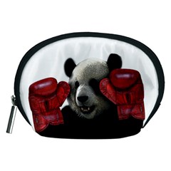 Boxing Panda  Accessory Pouches (medium)  by Valentinaart