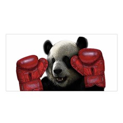 Boxing Panda  Satin Shawl by Valentinaart